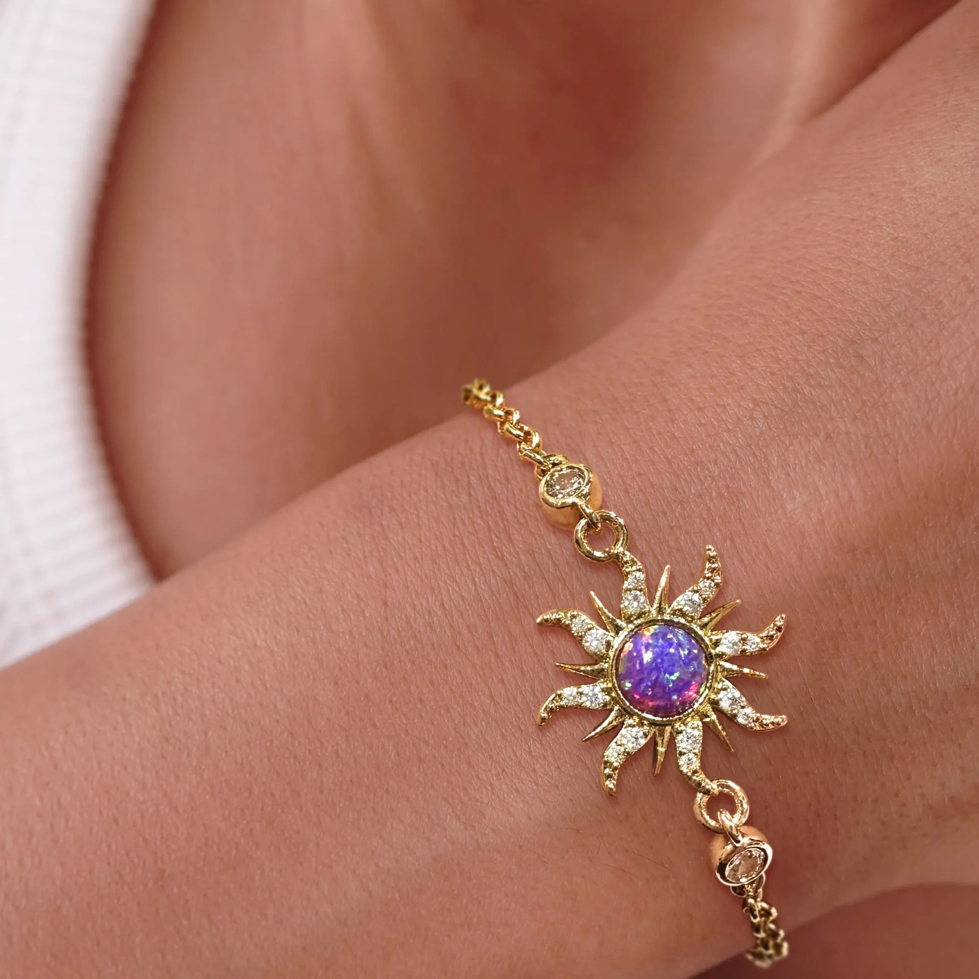 Boxed Rapunzel Opal Bracelet and Ring Set