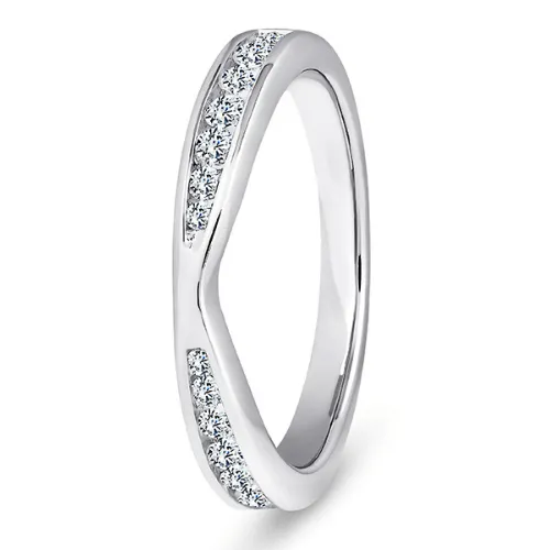 Brilliant Cut  V-Shaped Tapered Channel Set 0.33ct