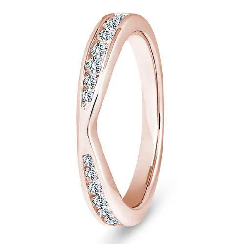 Brilliant Cut  V-Shaped Tapered Channel Set 0.33ct