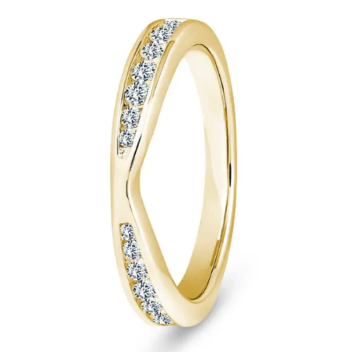 Brilliant Cut  V-Shaped Tapered Channel Set 0.33ct