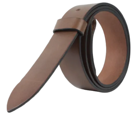 Brown 1.25 Inch (32mm) Buckleless Leather Belt Strap Chicago Screws