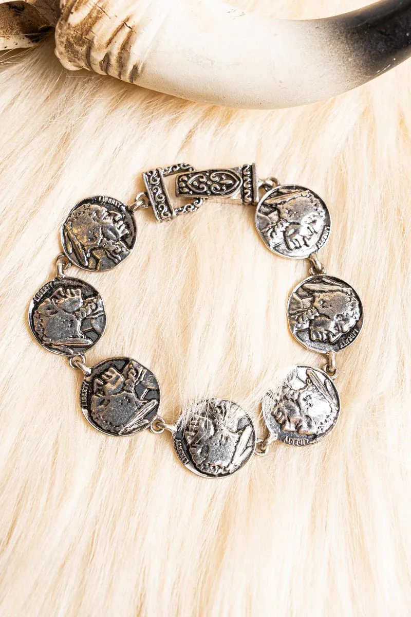 Buffalo Coin Magnetic Bracelet