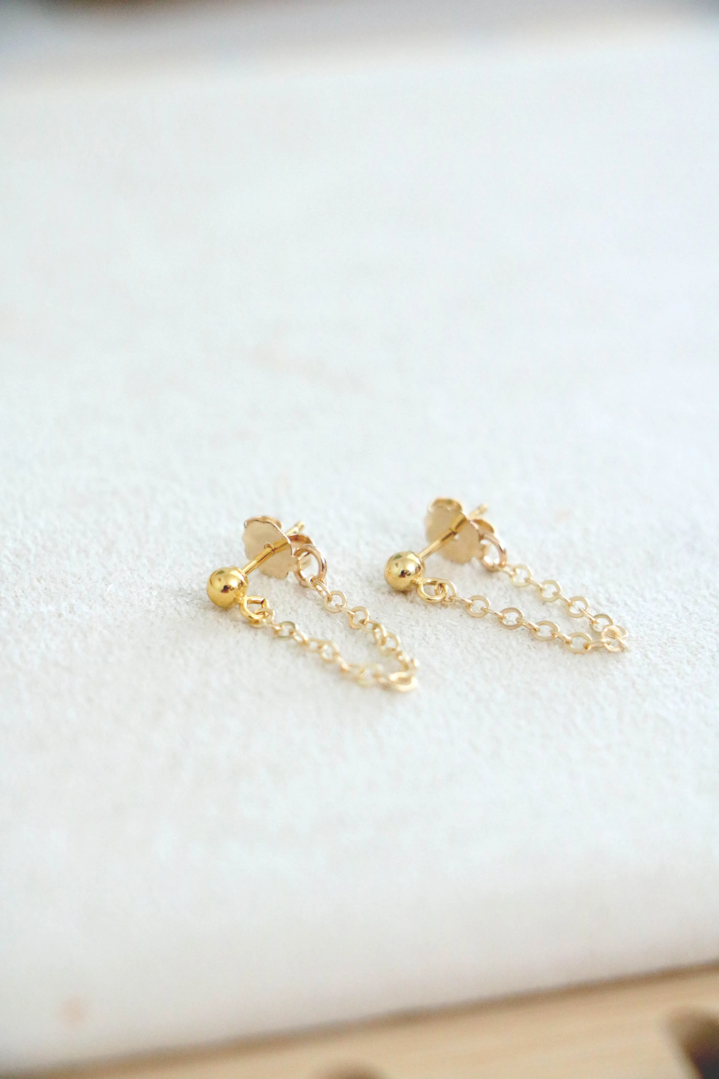 cable chain loop earrings { silver   gold }
