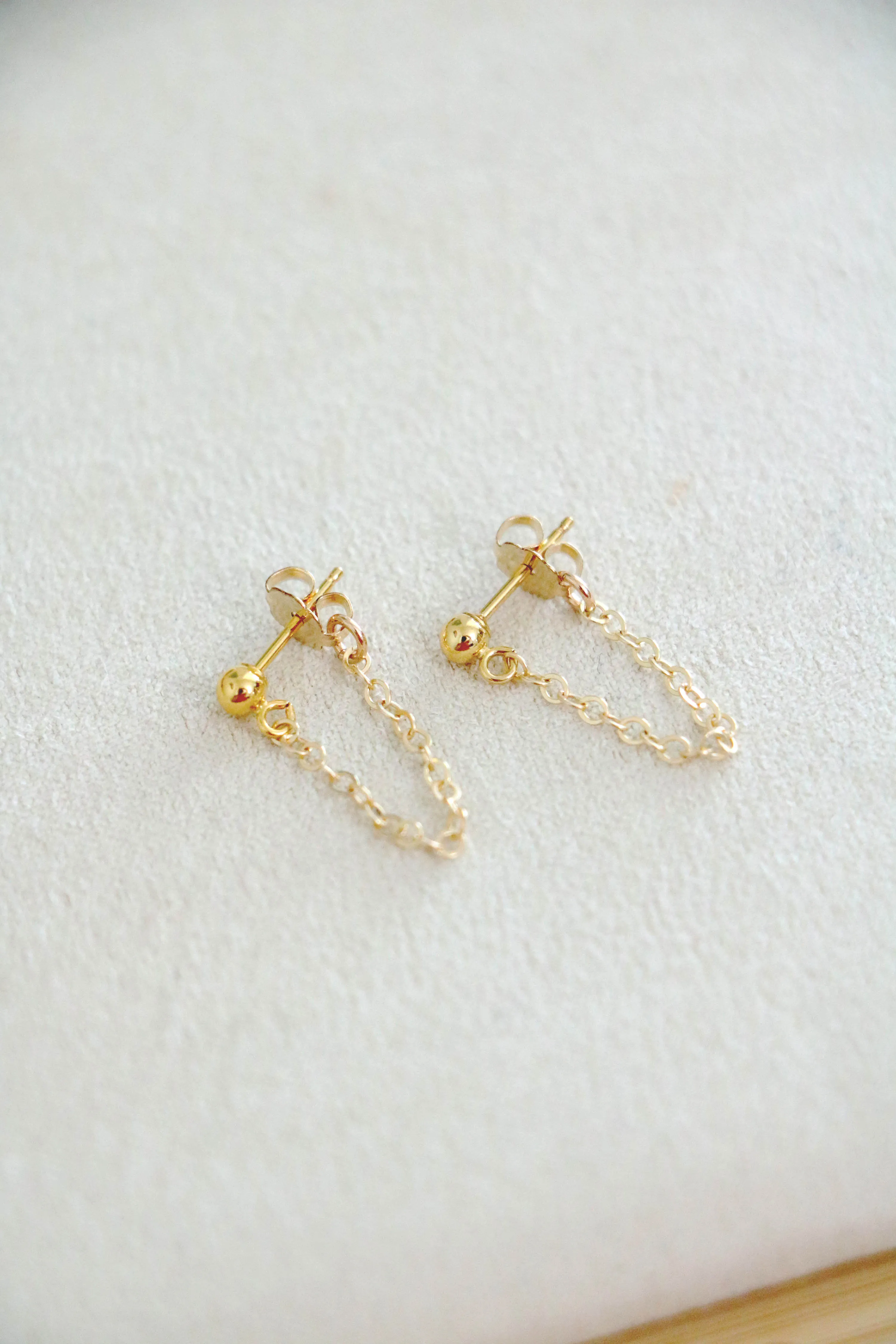 cable chain loop earrings { silver   gold }