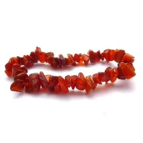 Carnelian Chip Bracelet | Real Stone for Motivation & Creativity