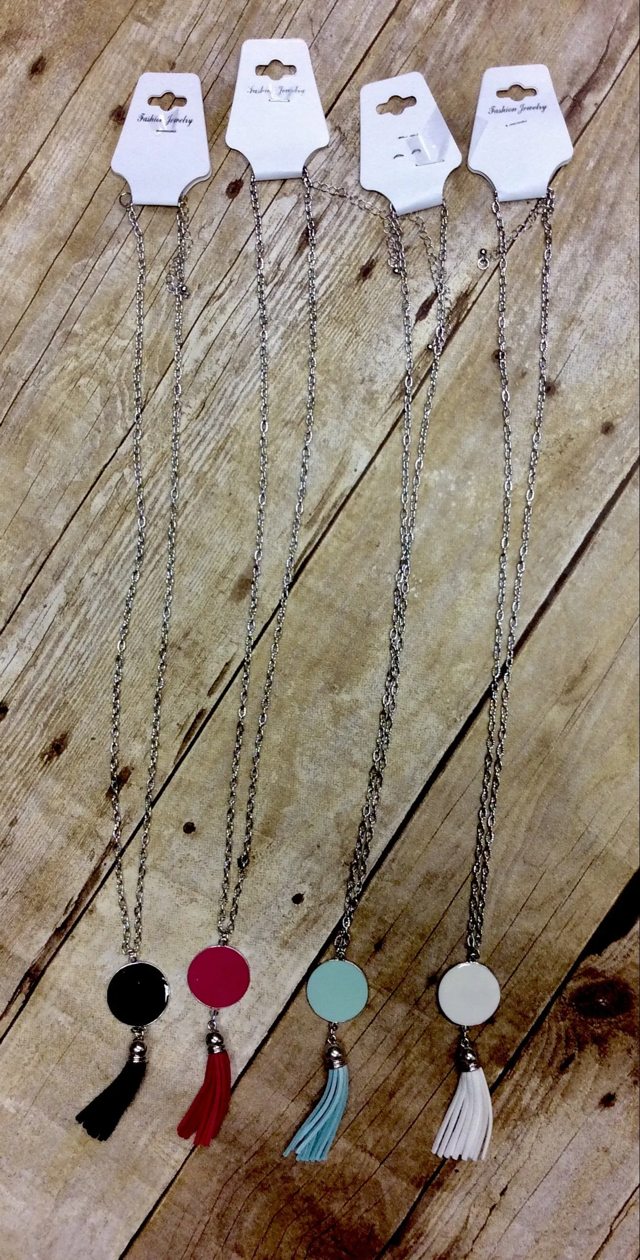Circle Tassel Blank Monogram Necklace