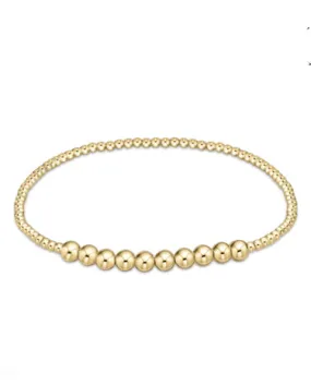 Classic Gold Beaded Bliss 2mm Bead Bracelet - 4mm Gold