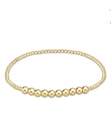 Classic Gold Beaded Bliss 2mm Bead Bracelet - 4mm Gold