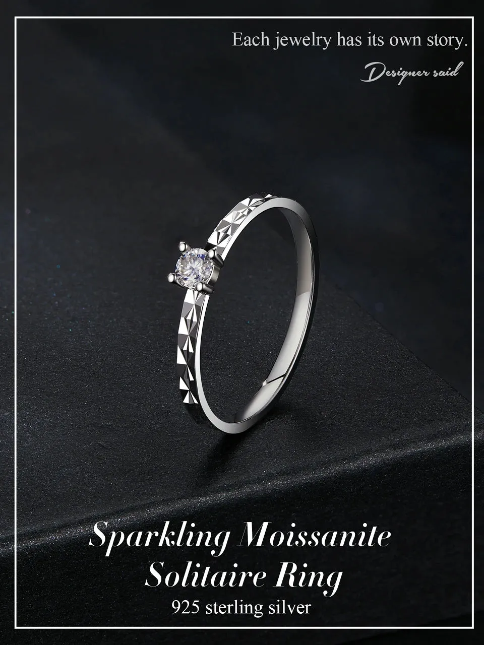 Classic Moissanite Wedding Ring