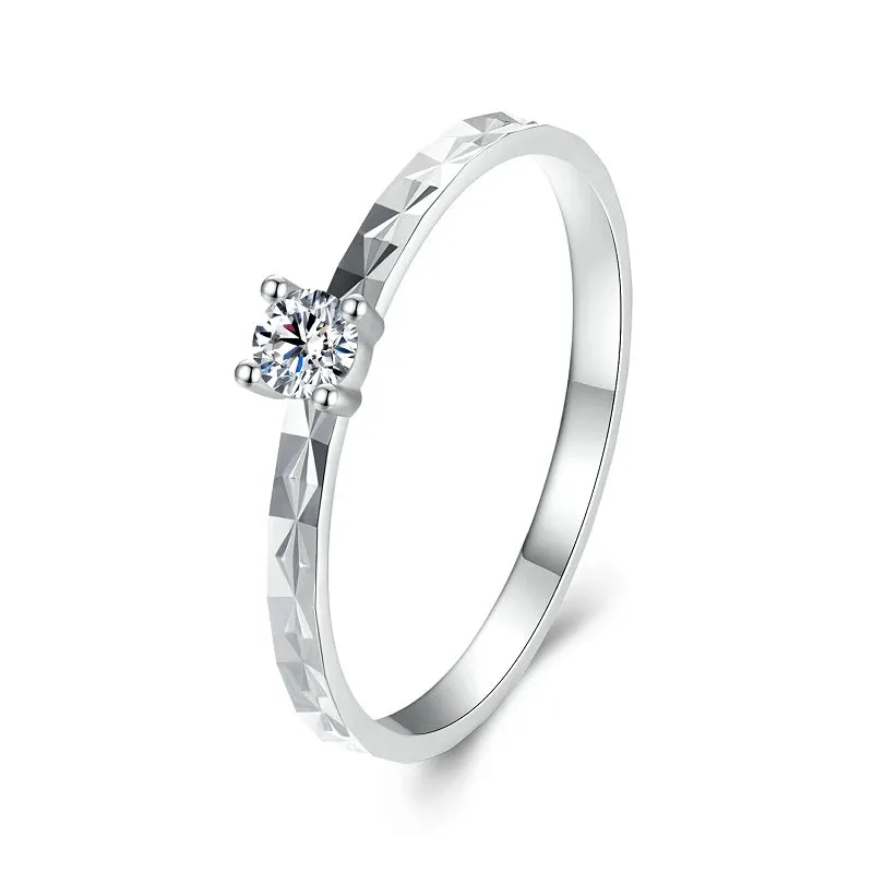 Classic Moissanite Wedding Ring
