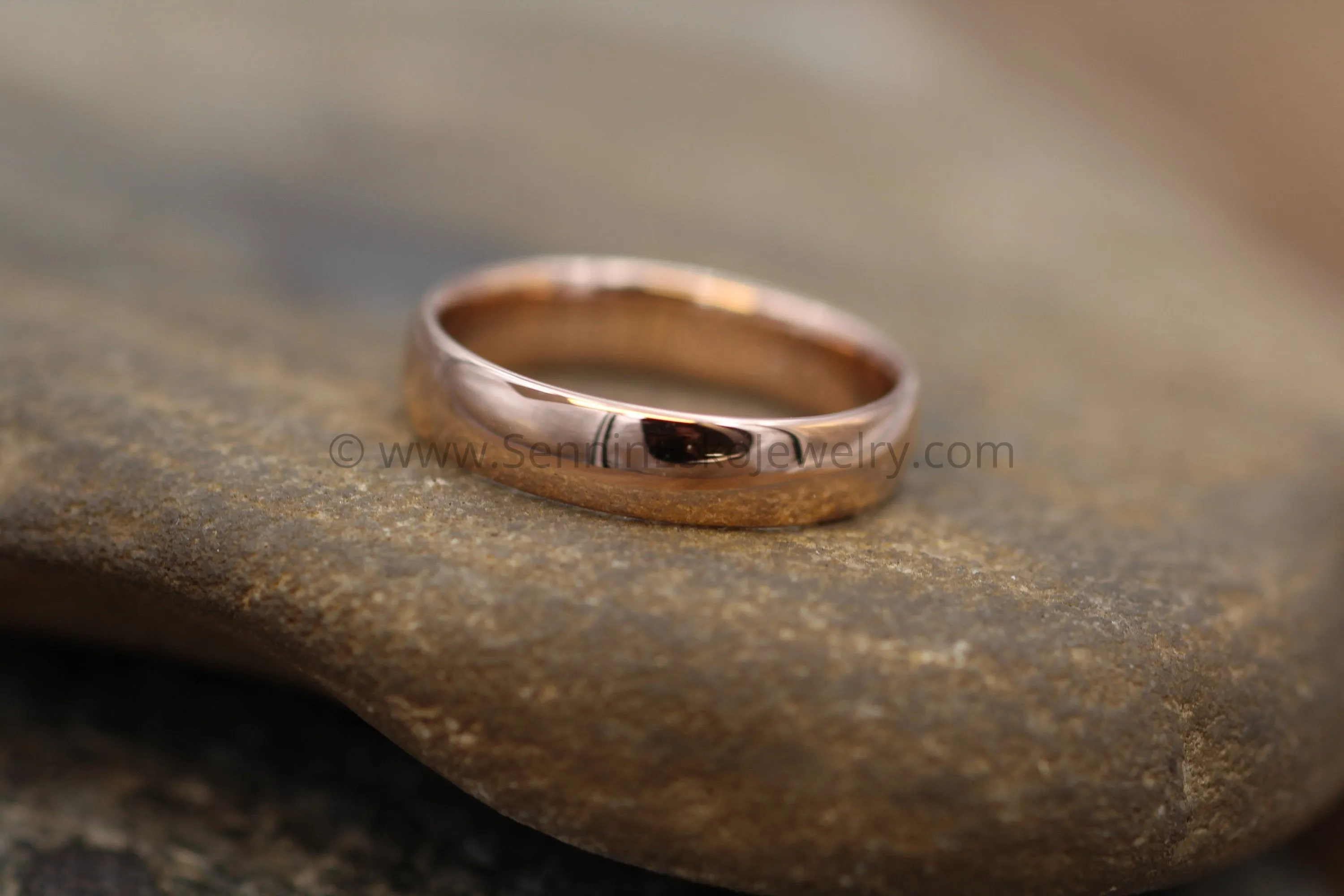 Comfort Fit 14kt Rose Gold 4.5x1.4mm Band - Glossy Finish