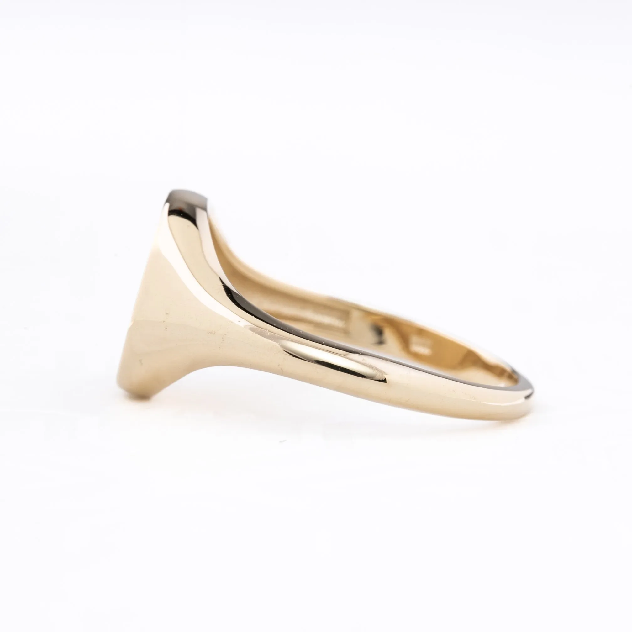 Crescent Moon Engravable Signet Ring