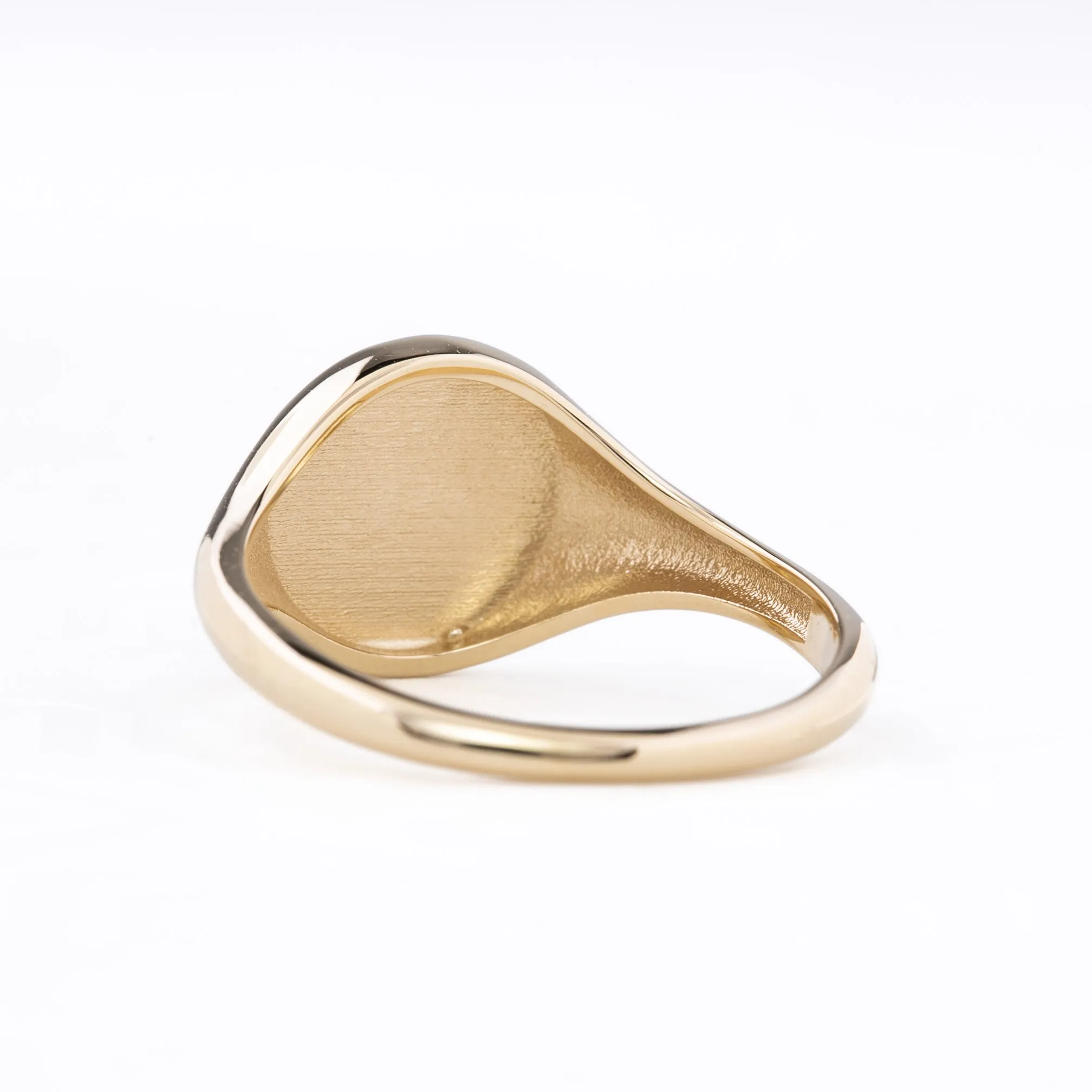 Crescent Moon Engravable Signet Ring