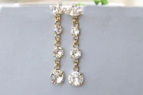 CRYSTAL BRIDAL LONG Earrings