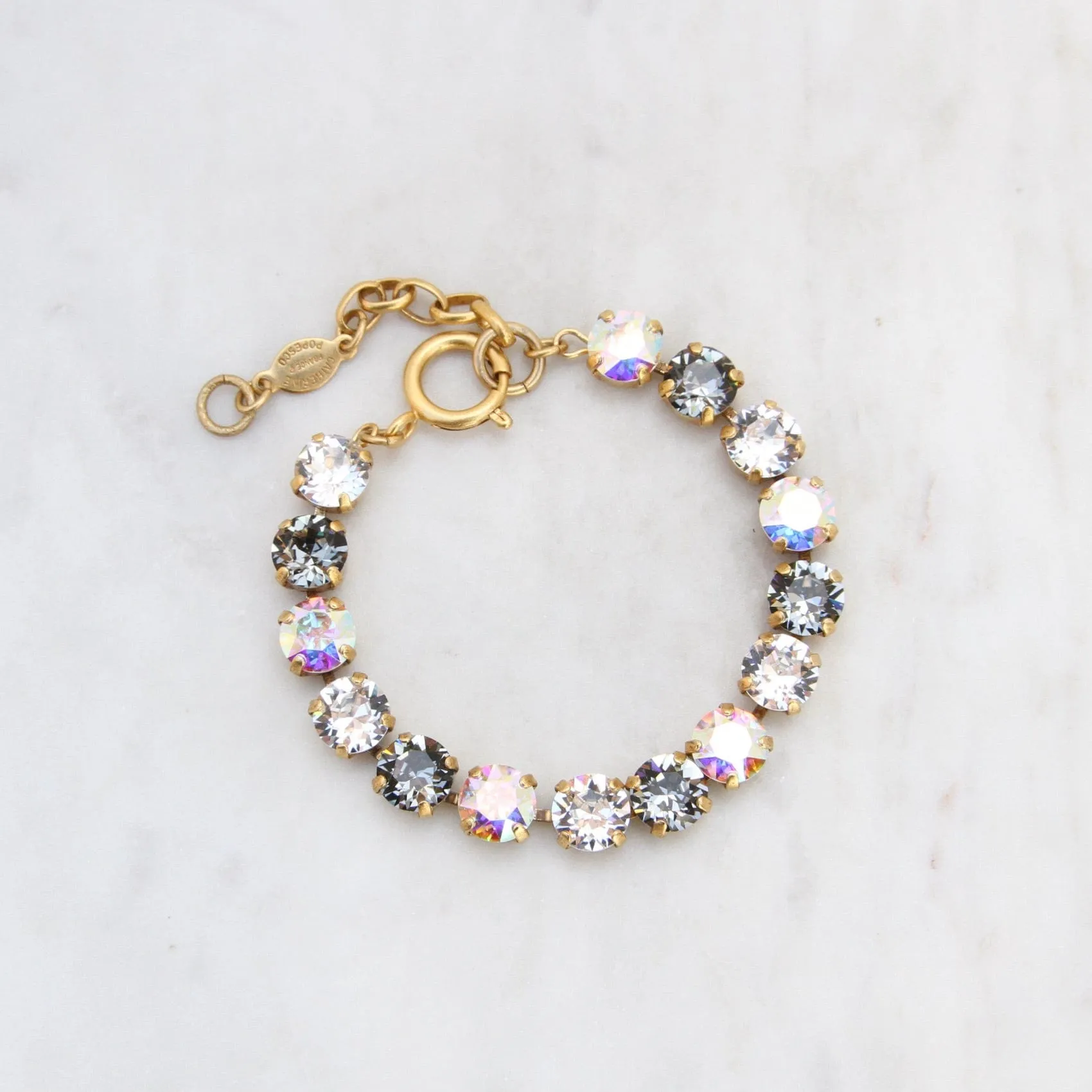 Crystal Line Bracelet - Gold Plate