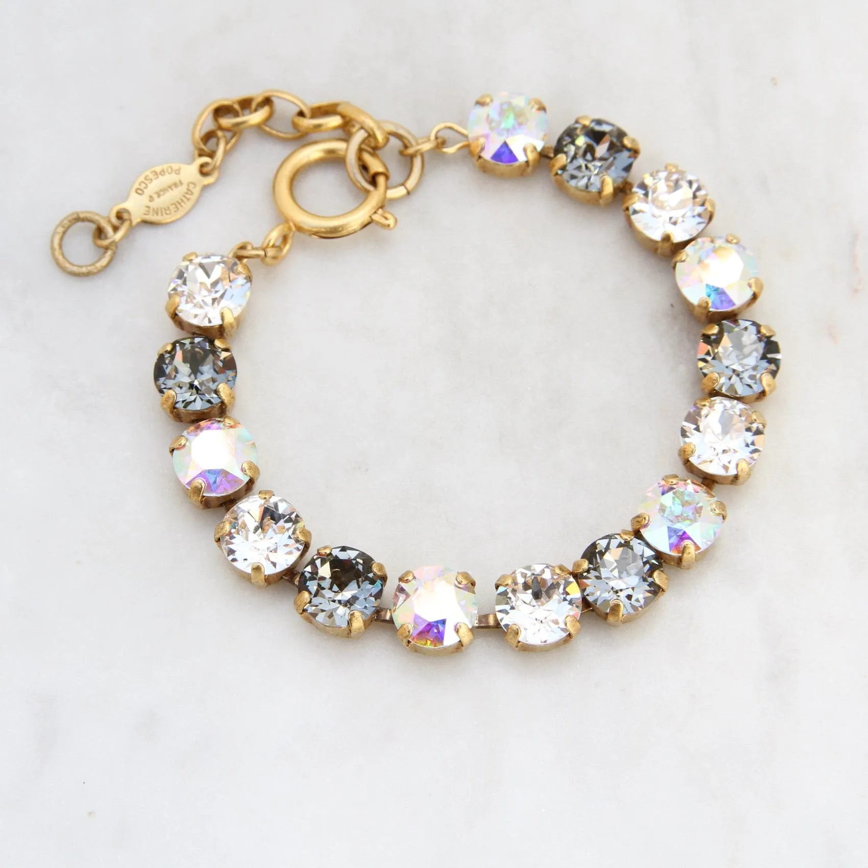 Crystal Line Bracelet - Gold Plate