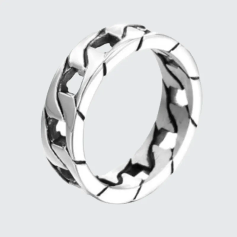Cuban Silver Ring