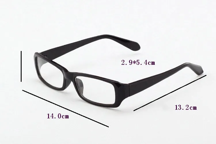 Cubojue Unisex Full Rim Rectangle Tr 90 Titanium Myopia Reading Glasses 2819