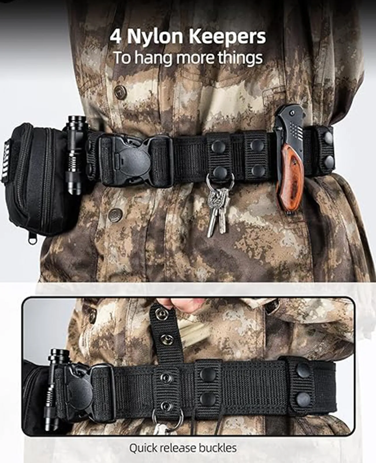 CVLIFE 2 in 1 Design Utility Multifunctional Duty Belt for Outdoor Sport