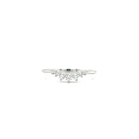 Diamond Contour Ring with 0.2ctw of Diamonds in 14K White Gold