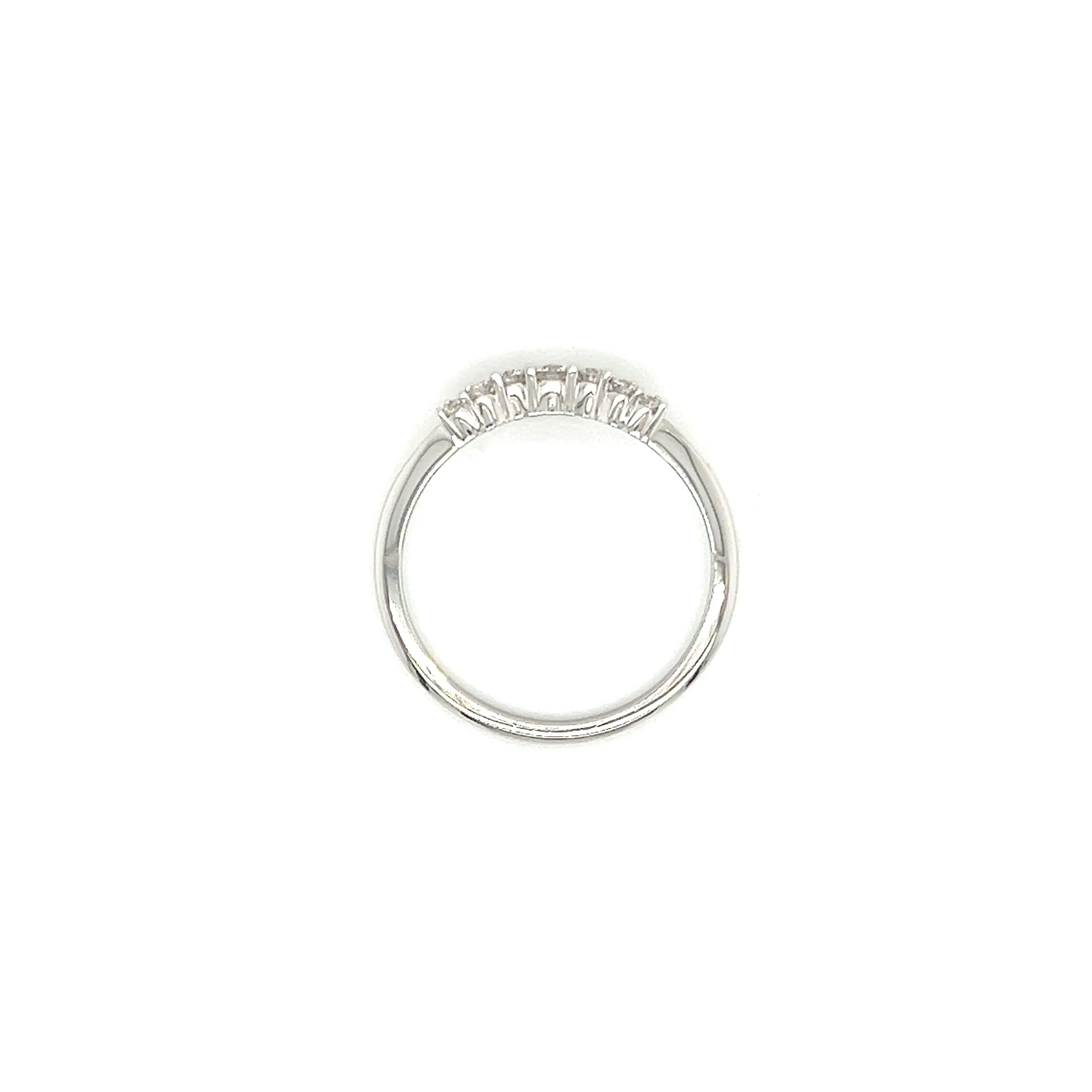 Diamond Contour Ring with 0.2ctw of Diamonds in 14K White Gold