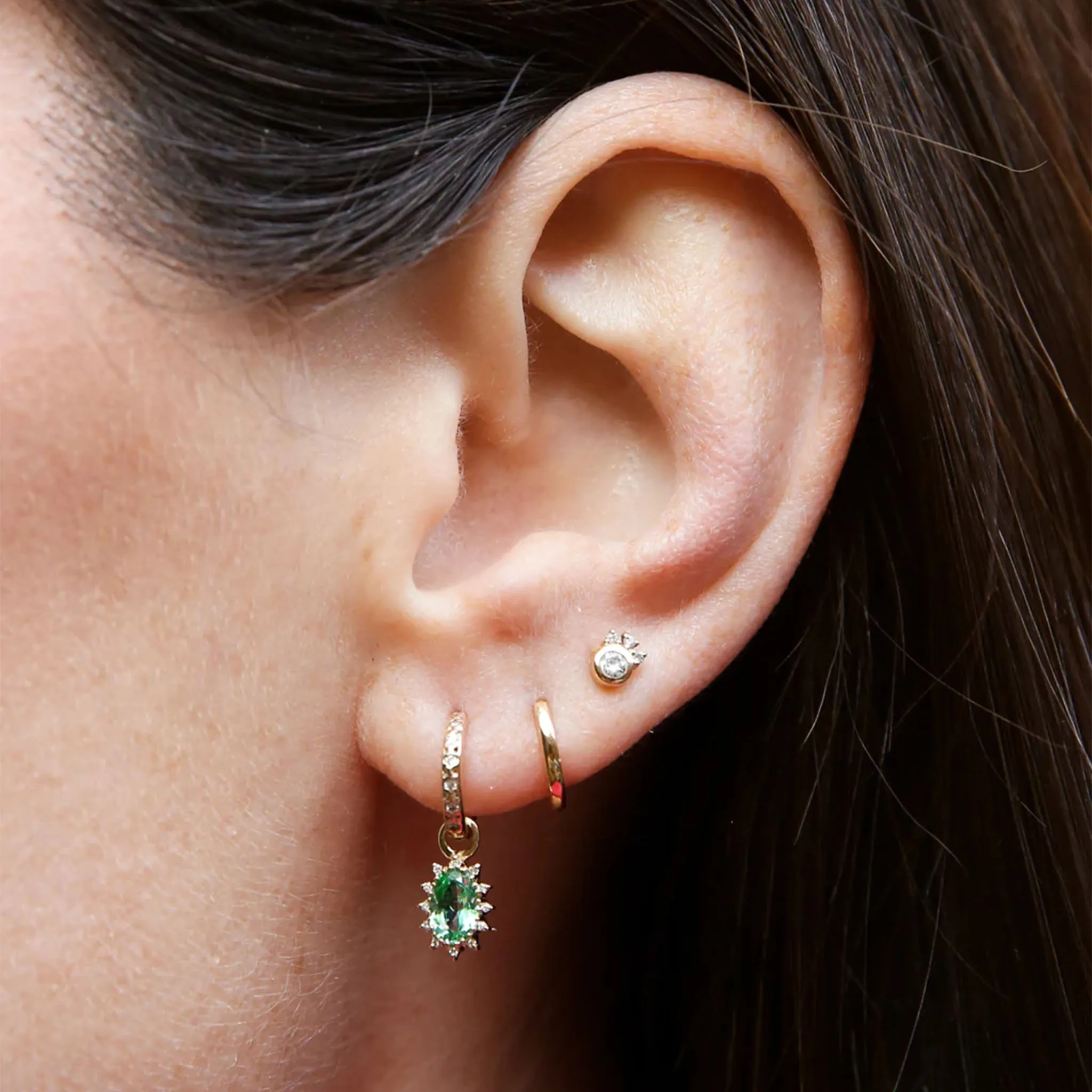 Diana Charm with Green Topaz