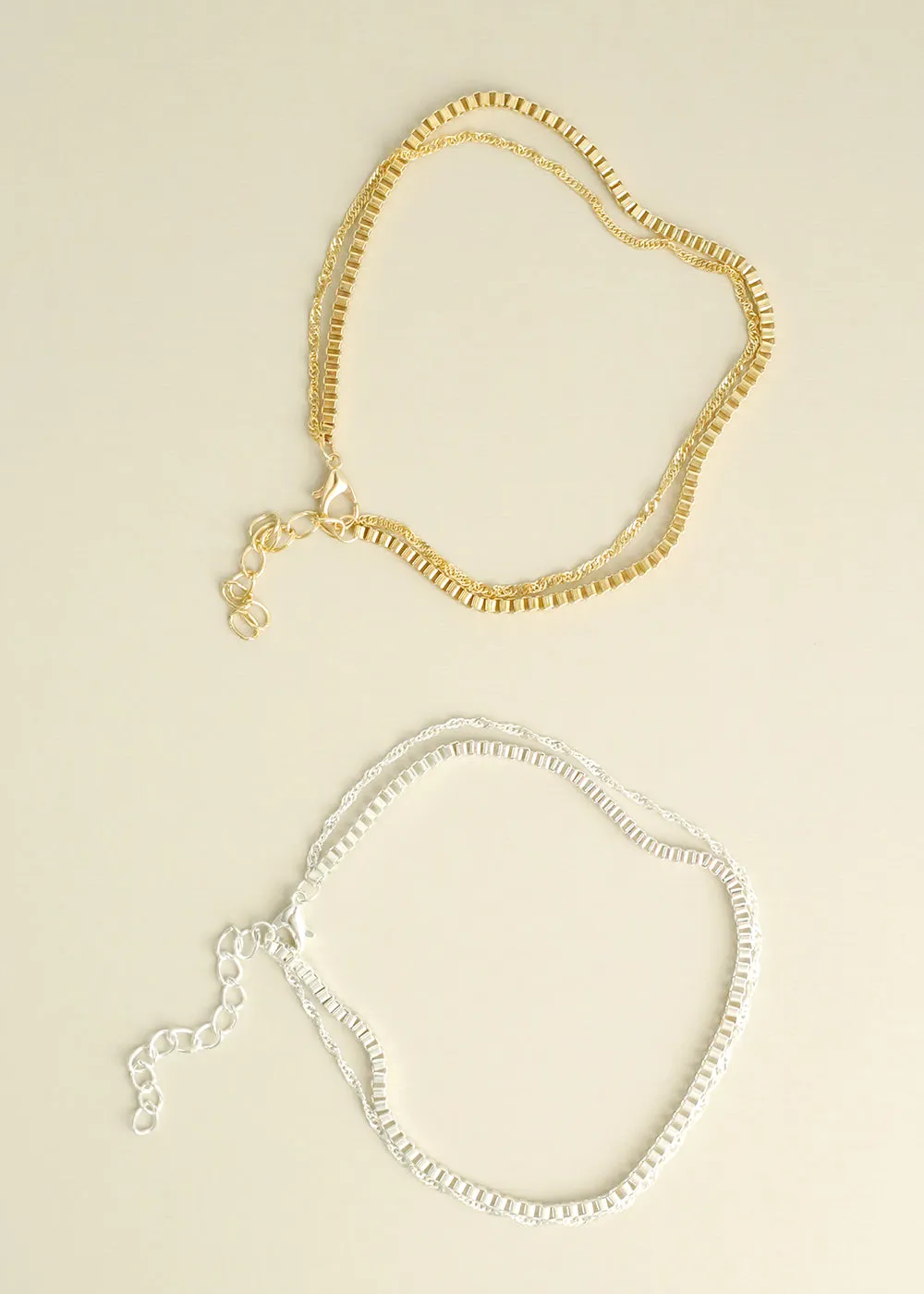 Double Layered Chain Anklet