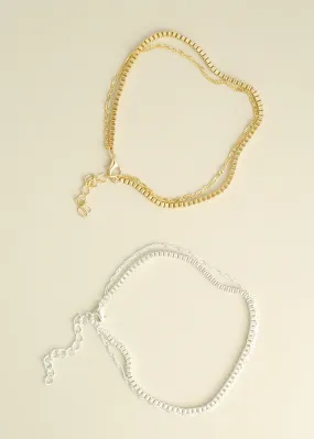 Double Layered Chain Anklet