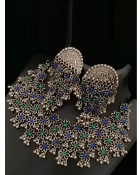 Elegant Silver Plated Oxidised Jewellery Set (Combo of 2)