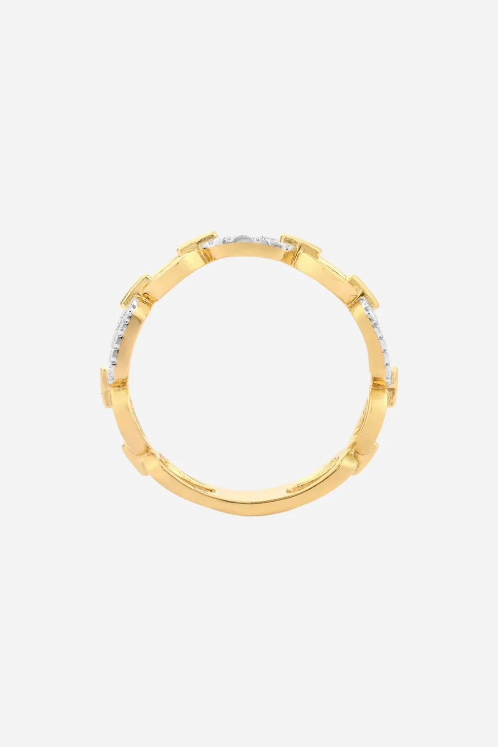 Ella Stein Linked Forever To You Stackable Ring in Yellow Gold - Size 7