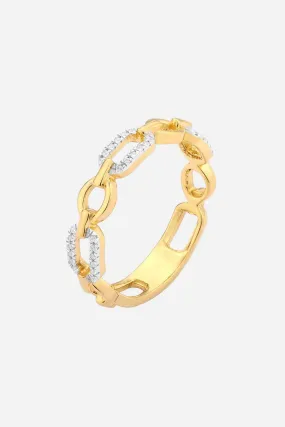 Ella Stein Linked Forever To You Stackable Ring in Yellow Gold - Size 7