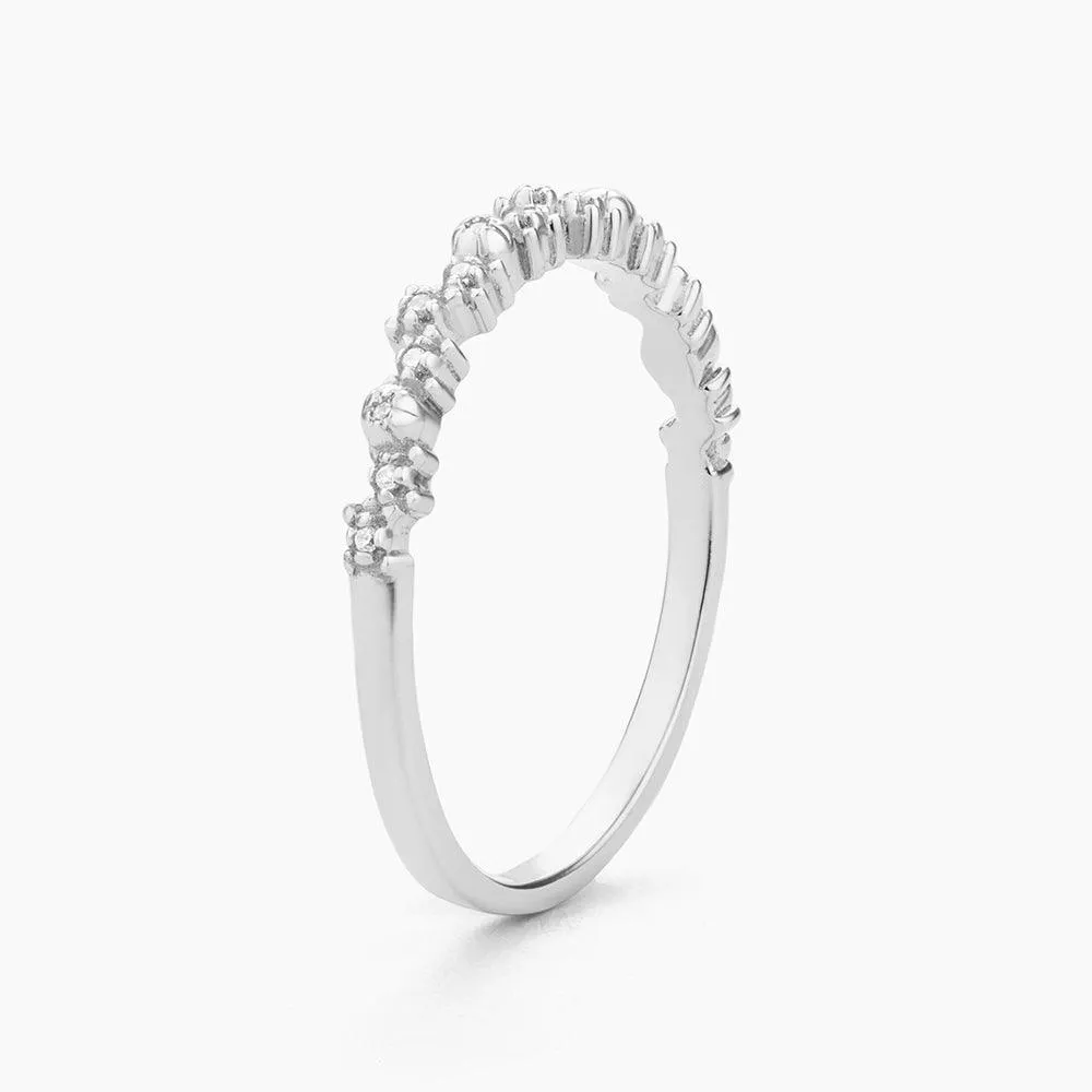 Ella Stein Shine Bright Stackable Ring in Sterling Silver - Size 7