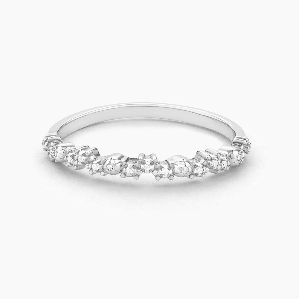 Ella Stein Shine Bright Stackable Ring in Sterling Silver - Size 7