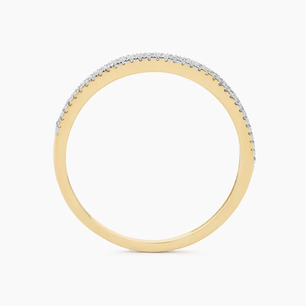 Ella Stein Triple Row Stackable Ring in Gold - Size 5