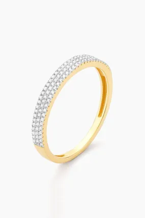 Ella Stein Triple Row Stackable Ring in Gold - Size 5