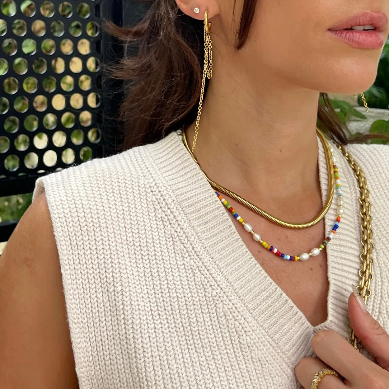 Ellie Vail - Candice Round Snake Chain Necklace