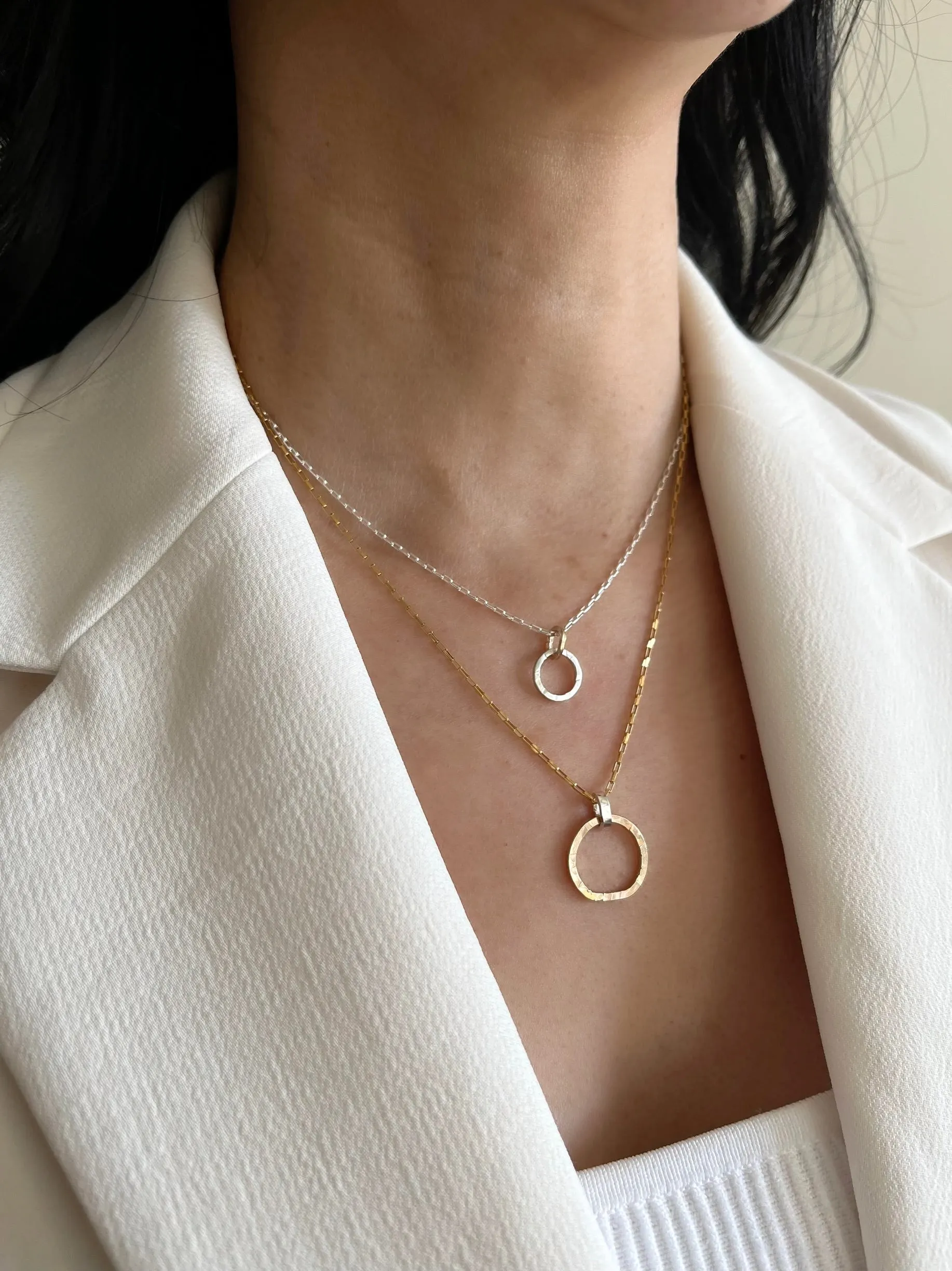Ellipse Collection:  Petite Silver Ellipse Earrings