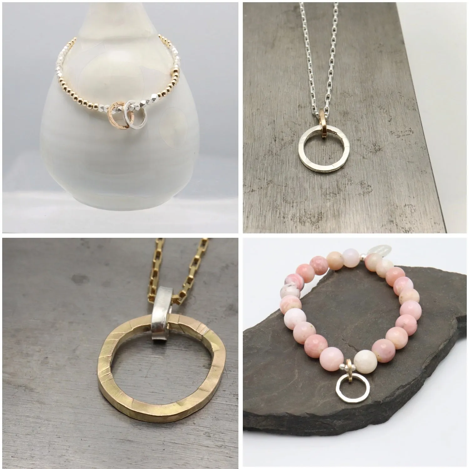 Ellipse Collection:  Petite Silver Ellipse Earrings