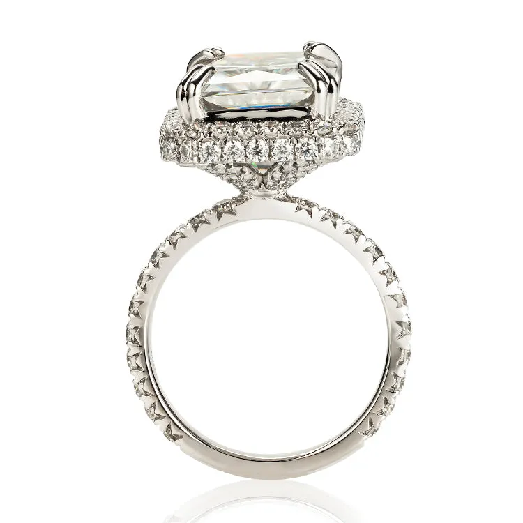 Emerald Cut Wedding Engagement Ring Set
