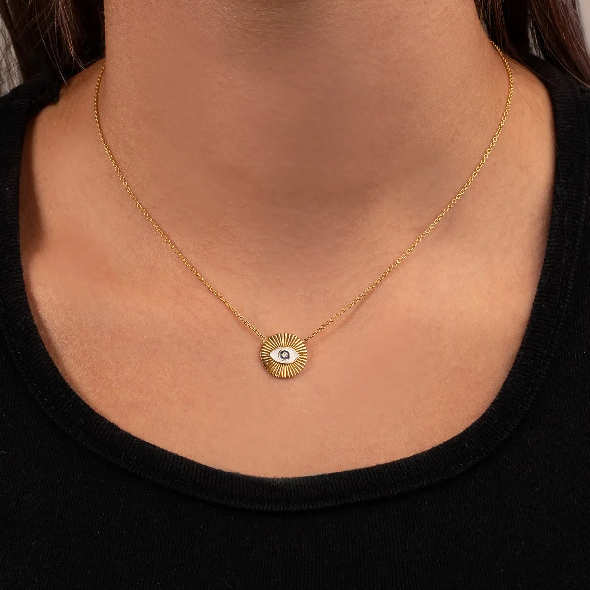 Enamel Eye Necklace