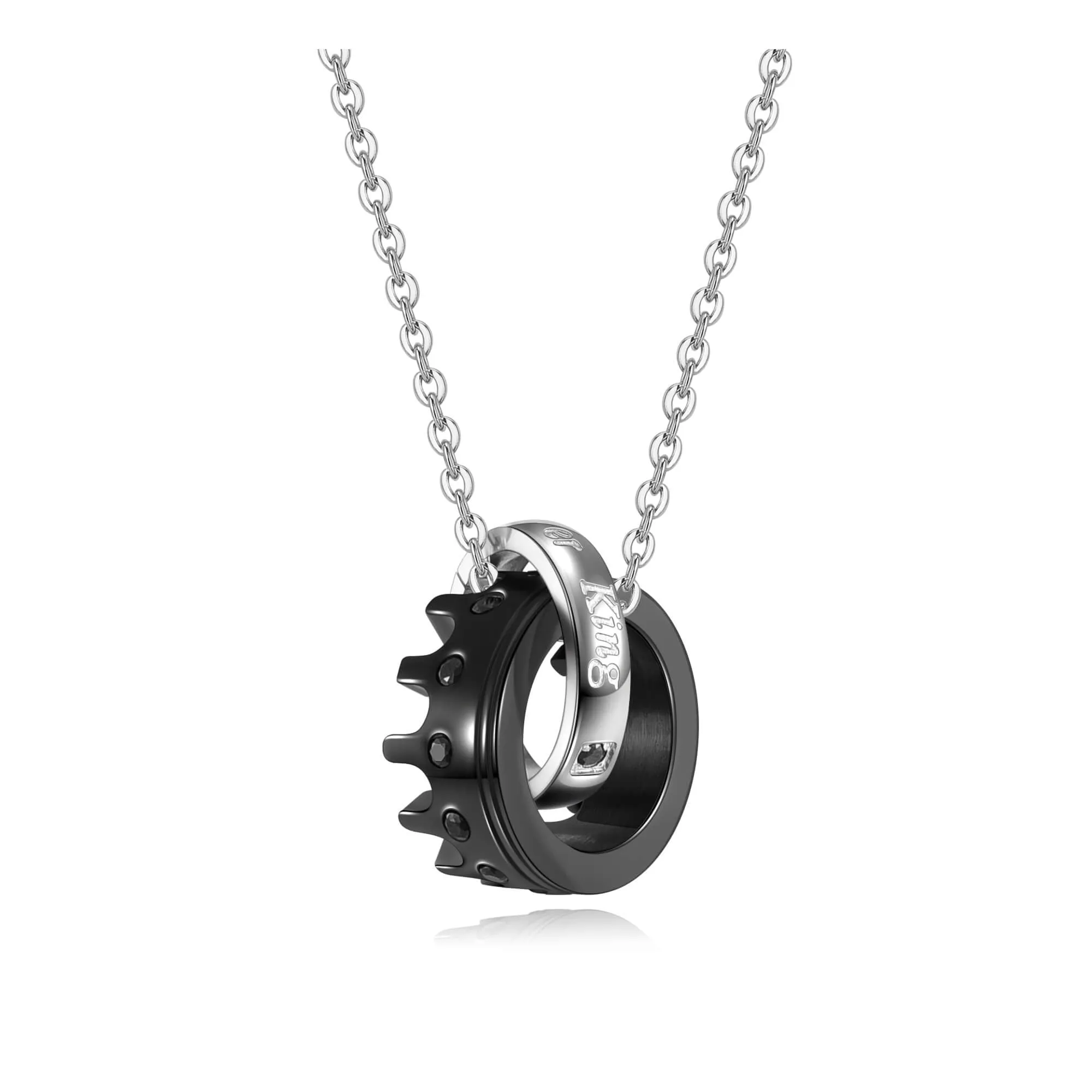 Eternal Love Crown Pendant Matching Necklaces | Jovivi