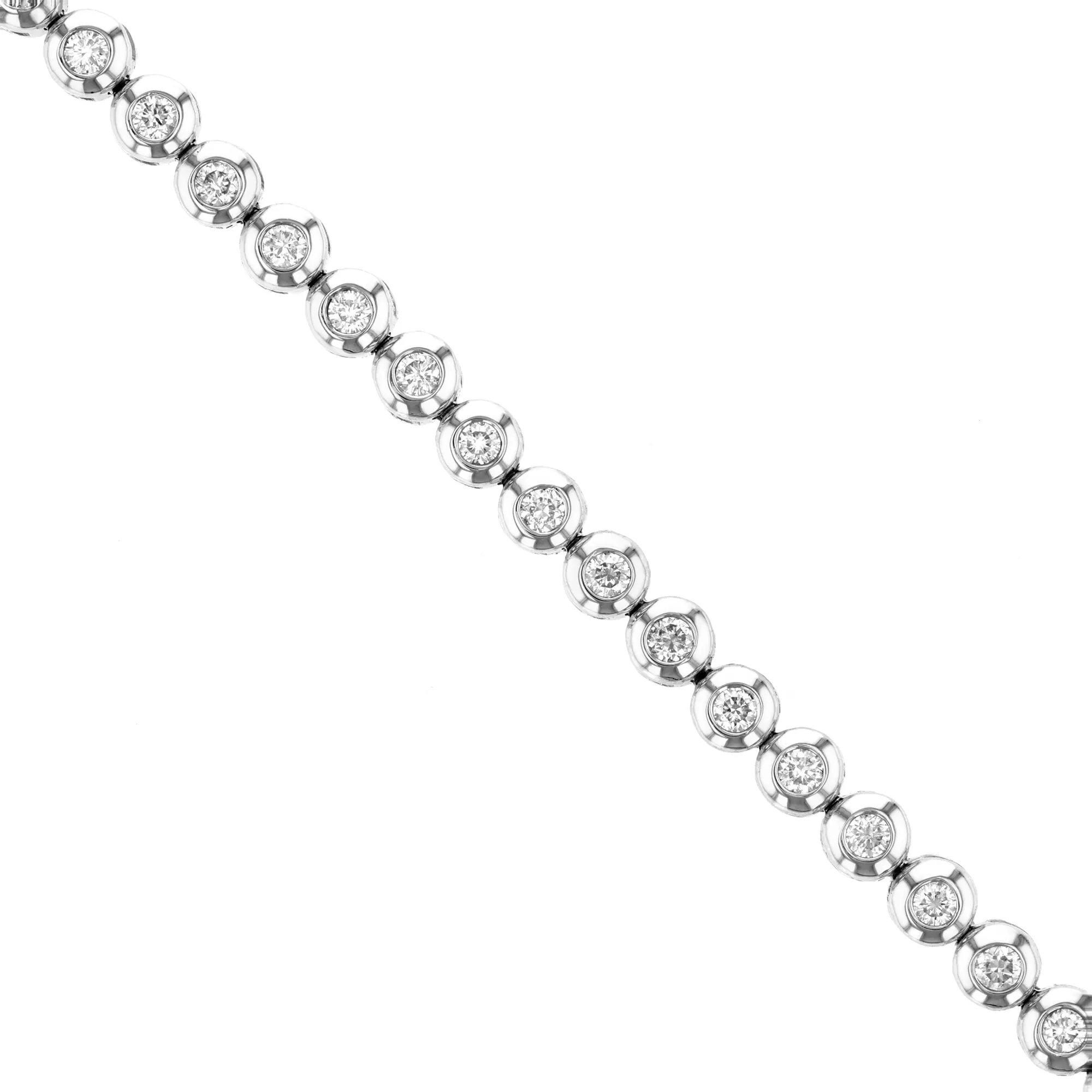 Everyday Diamonds Collection 1.00ct Diamond Rubover Tennis Bracelet | 9K White Gold