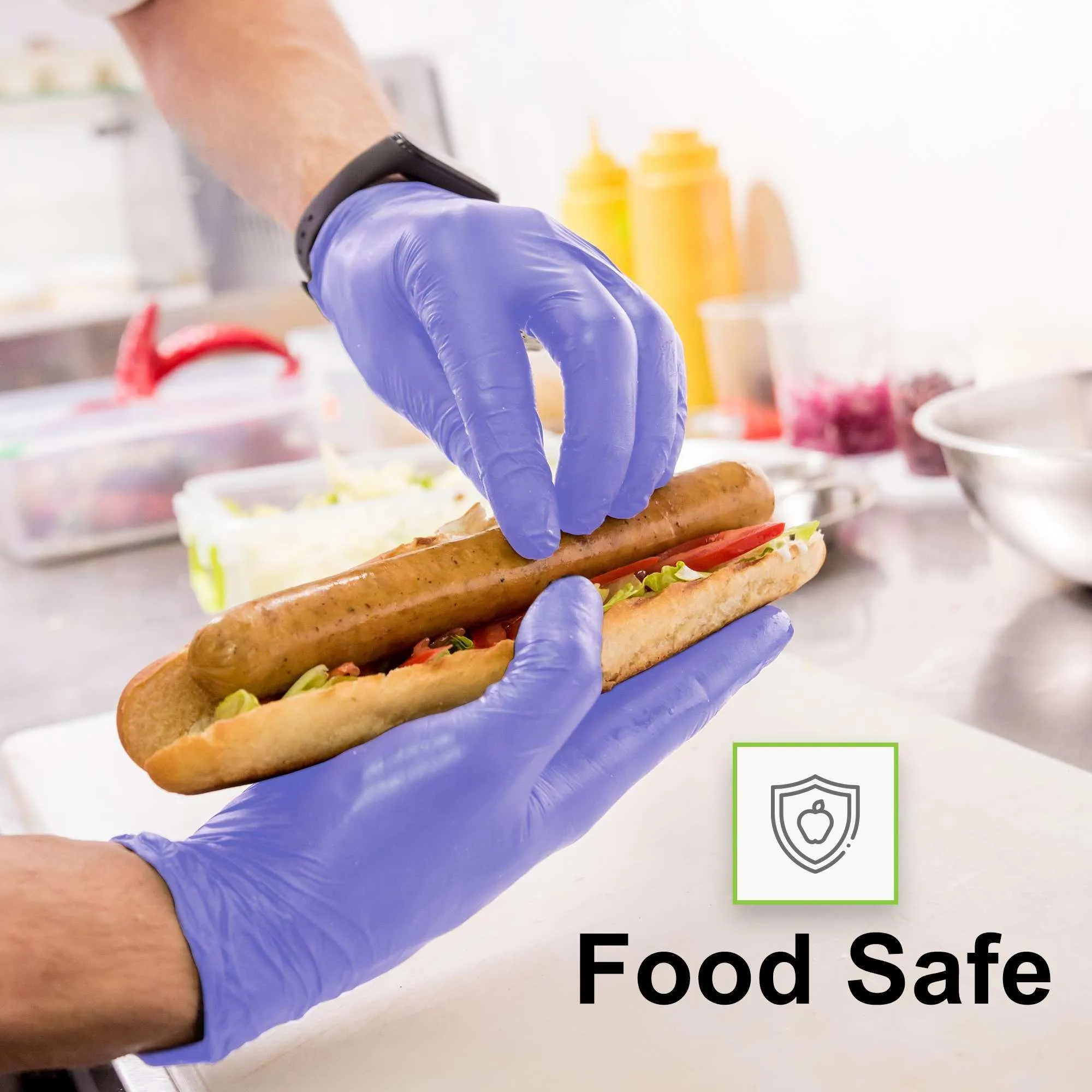 FifthPulse Biodegradable Disposable Nitrile Gloves Violet – 150 Count