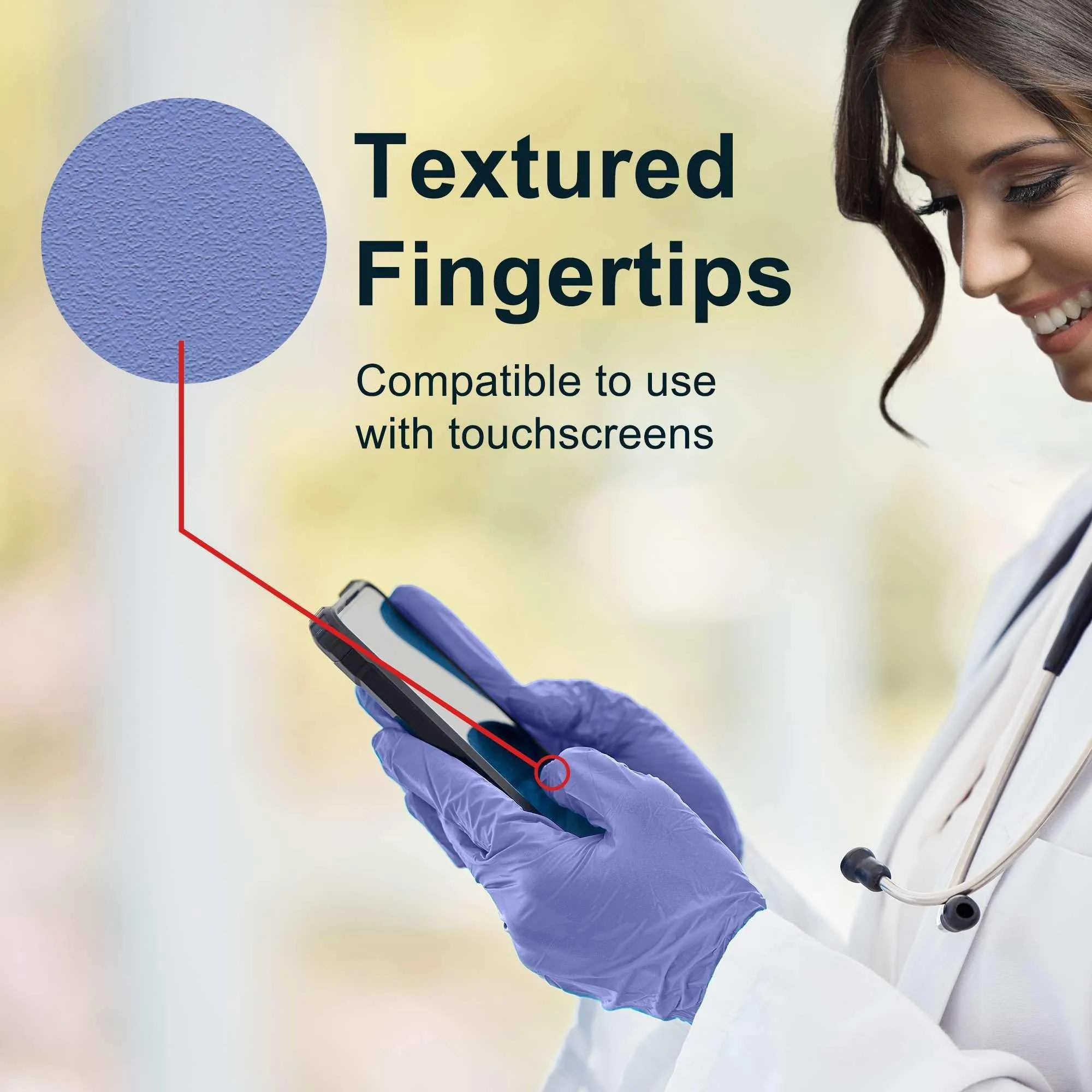 FifthPulse Biodegradable Disposable Nitrile Gloves Violet – 150 Count