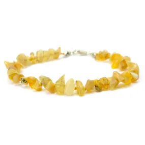 Fire Opal Knotted Bracelet with Sterling Silver Trigger Clasp
