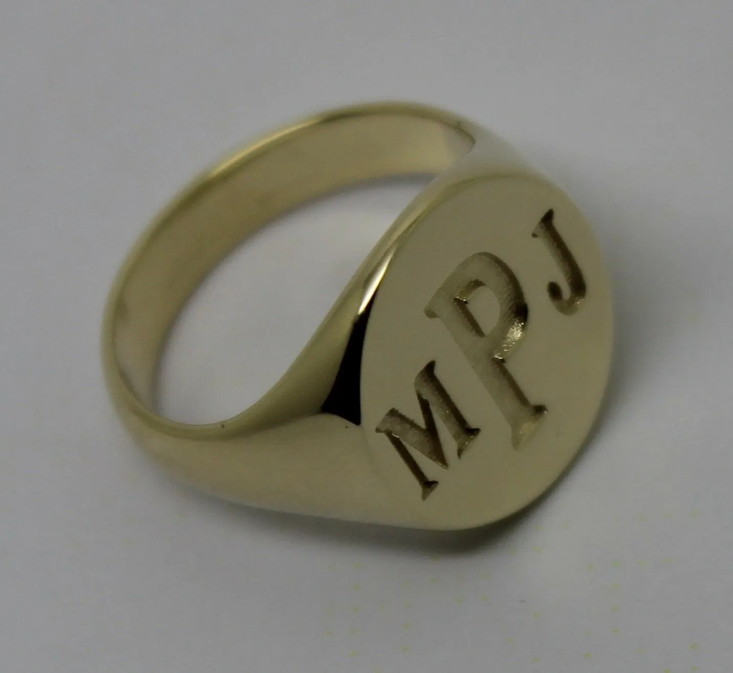 Full Solid Heavy New 14ct Yellow, Rose or White Gold Oval Signet Ring Size K   Engraving