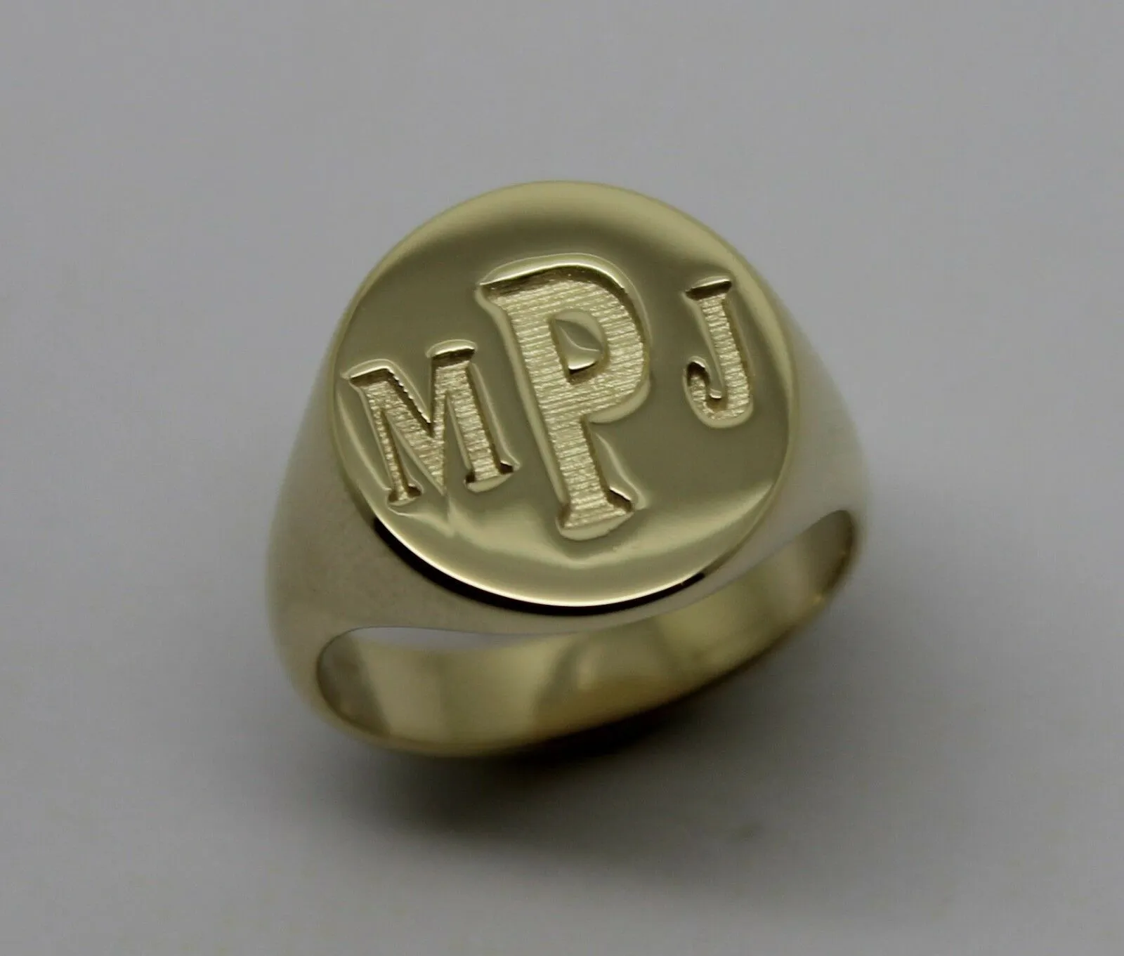 Full Solid Heavy New 14ct Yellow, Rose or White Gold Oval Signet Ring Size K   Engraving