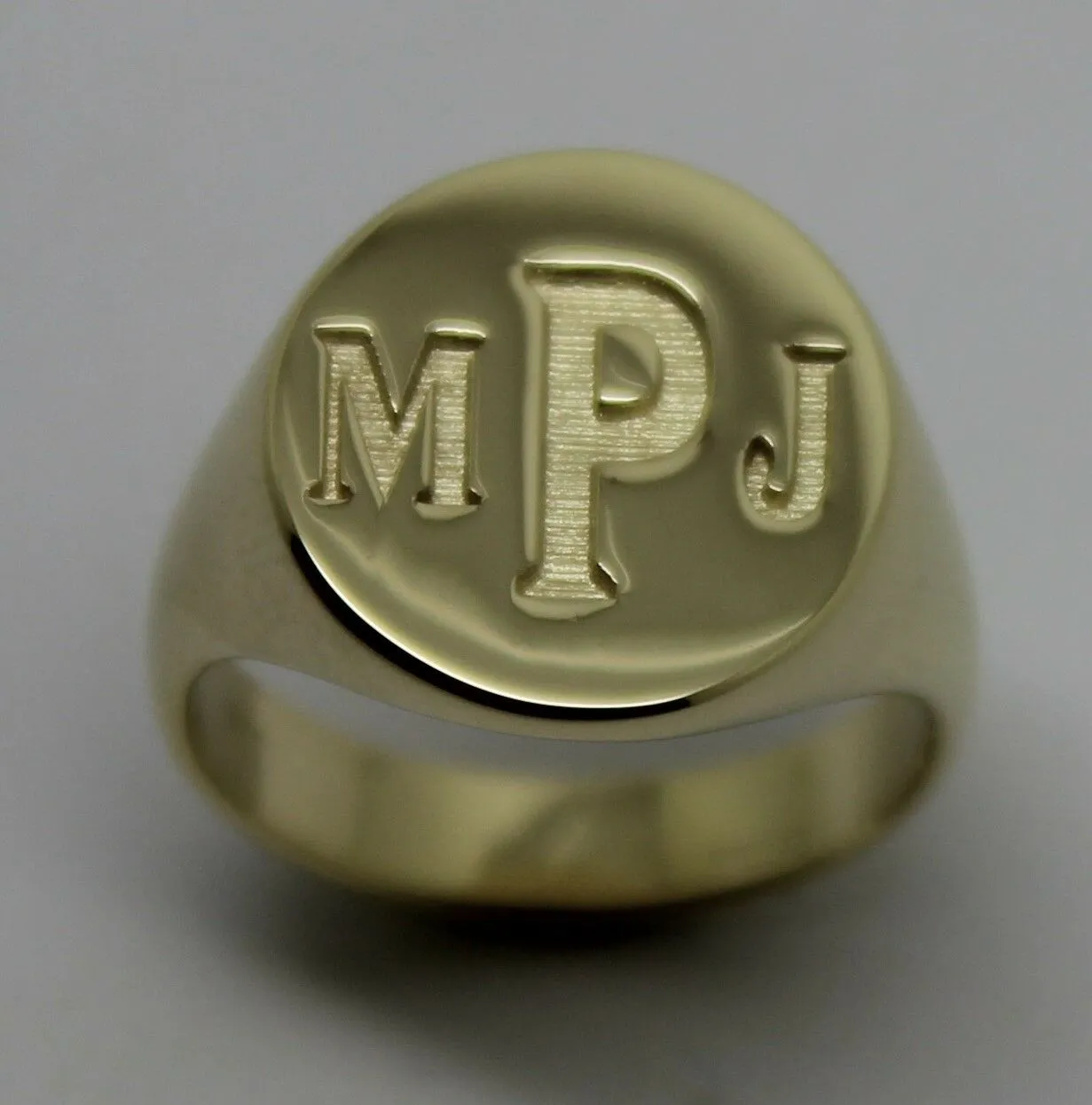 Full Solid Heavy New 14ct Yellow, Rose or White Gold Oval Signet Ring Size K   Engraving