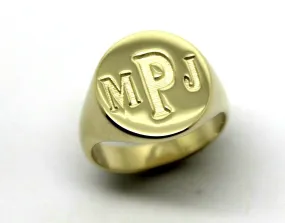 Full Solid Heavy New 14ct Yellow, Rose or White Gold Oval Signet Ring Size K   Engraving