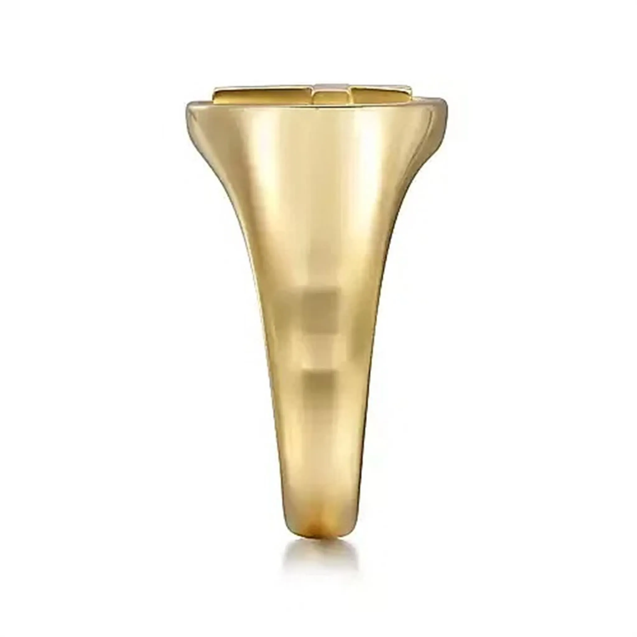 Gabriel 14K Yellow Gold Signet Crest Style Men's Ring